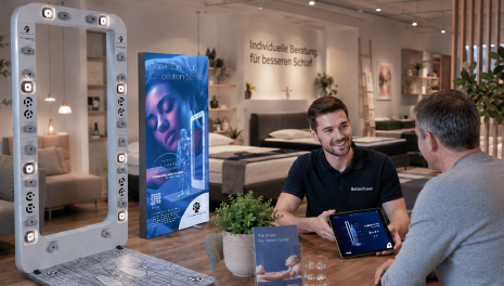 Beispielhafte Beratungssituation im dormabell Fachgeschäft